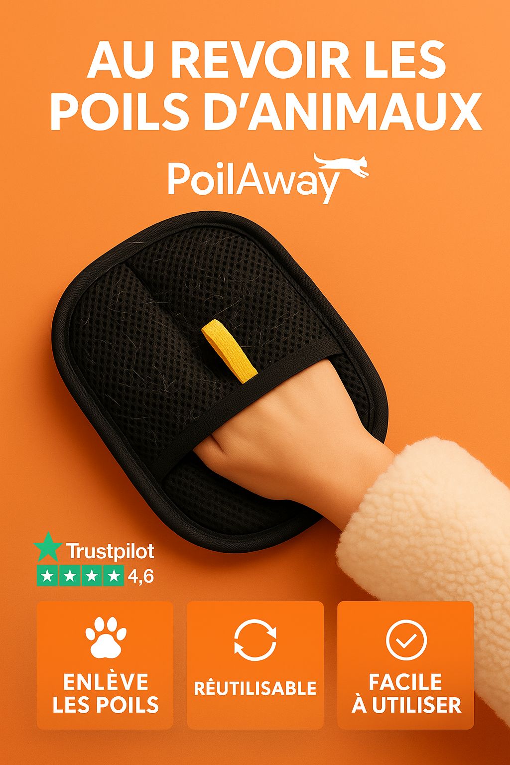 PoilAway - Gant Anti-poil d'animaux